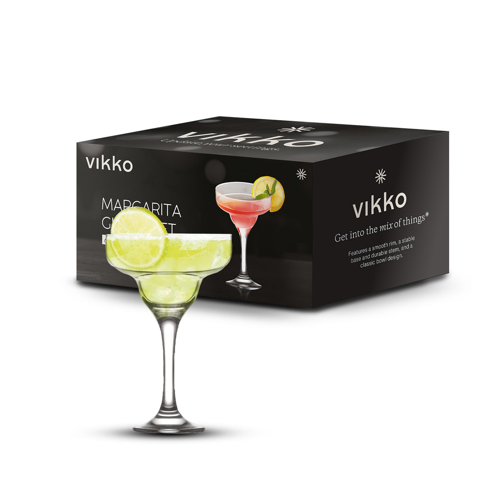 Vikko - Misket, Margarita Glass, 10 oz, 6 Pack Gift Box