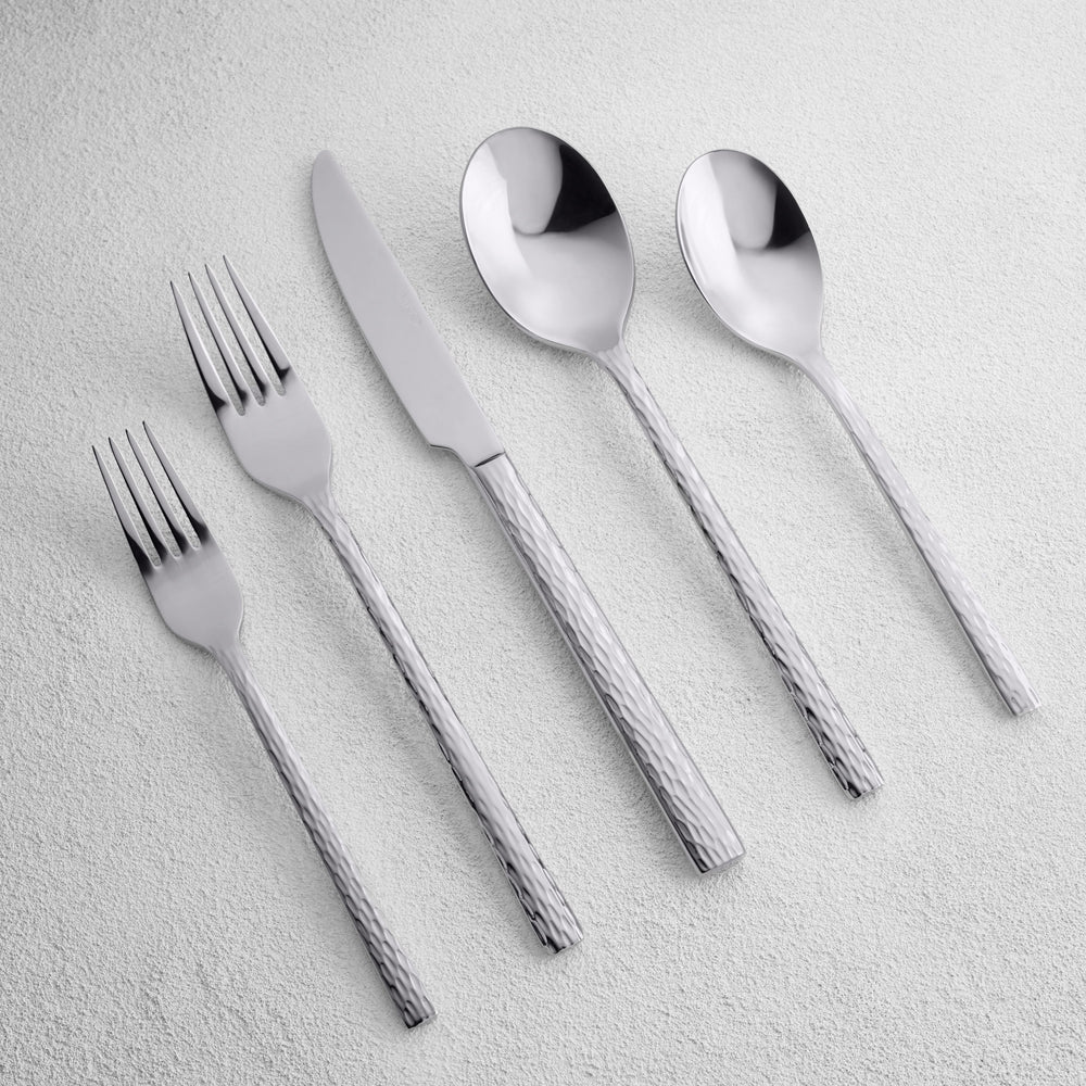 Vikko - Adore, Shiny Silver, 18/10 SS, 20 Pc Flatware Set - Gift Box Window