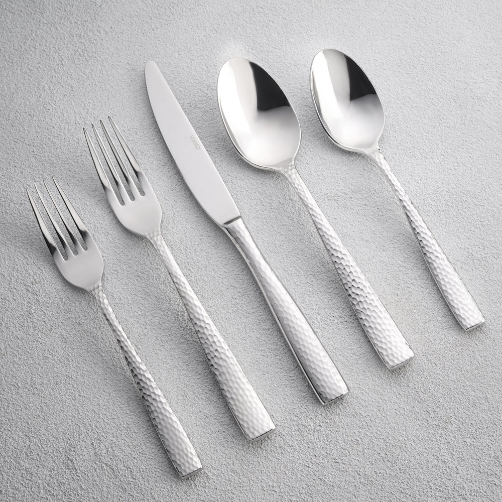 Vikko - Dior, Shiny Silver, 18/10 SS, 20 Pc Flatware Set - Gift Box No Window