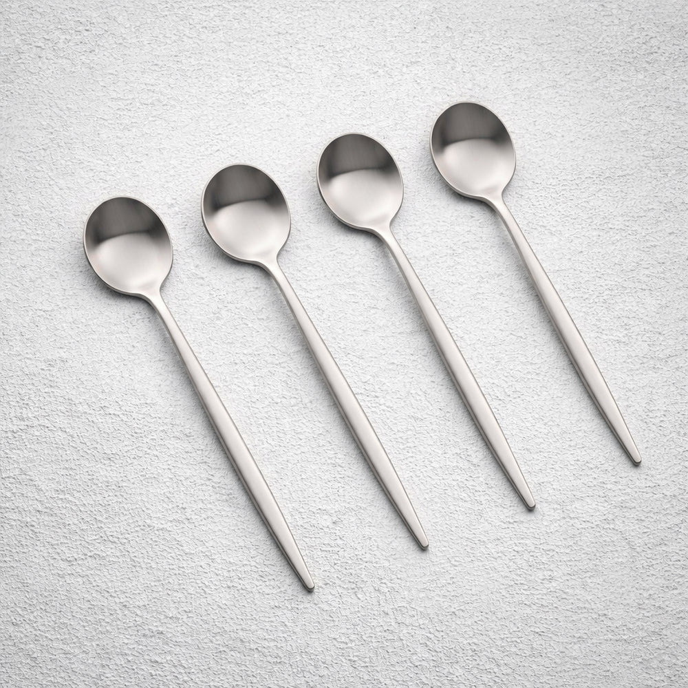 Vikko - Vera, Brushed Silver, 18/10 SS, Coffee Spoon, 4 Pk