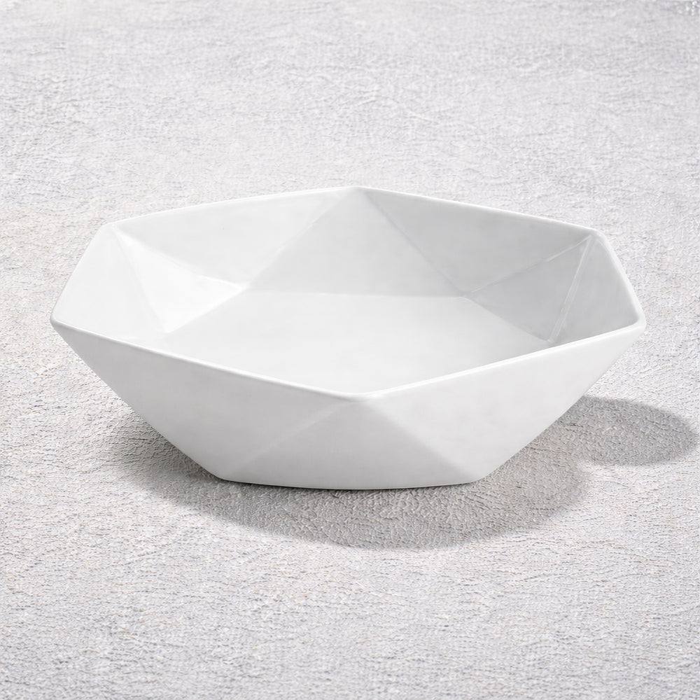 Mitbak - Diamond, Shaped Bowl, White, 20 oz, 6 Pk