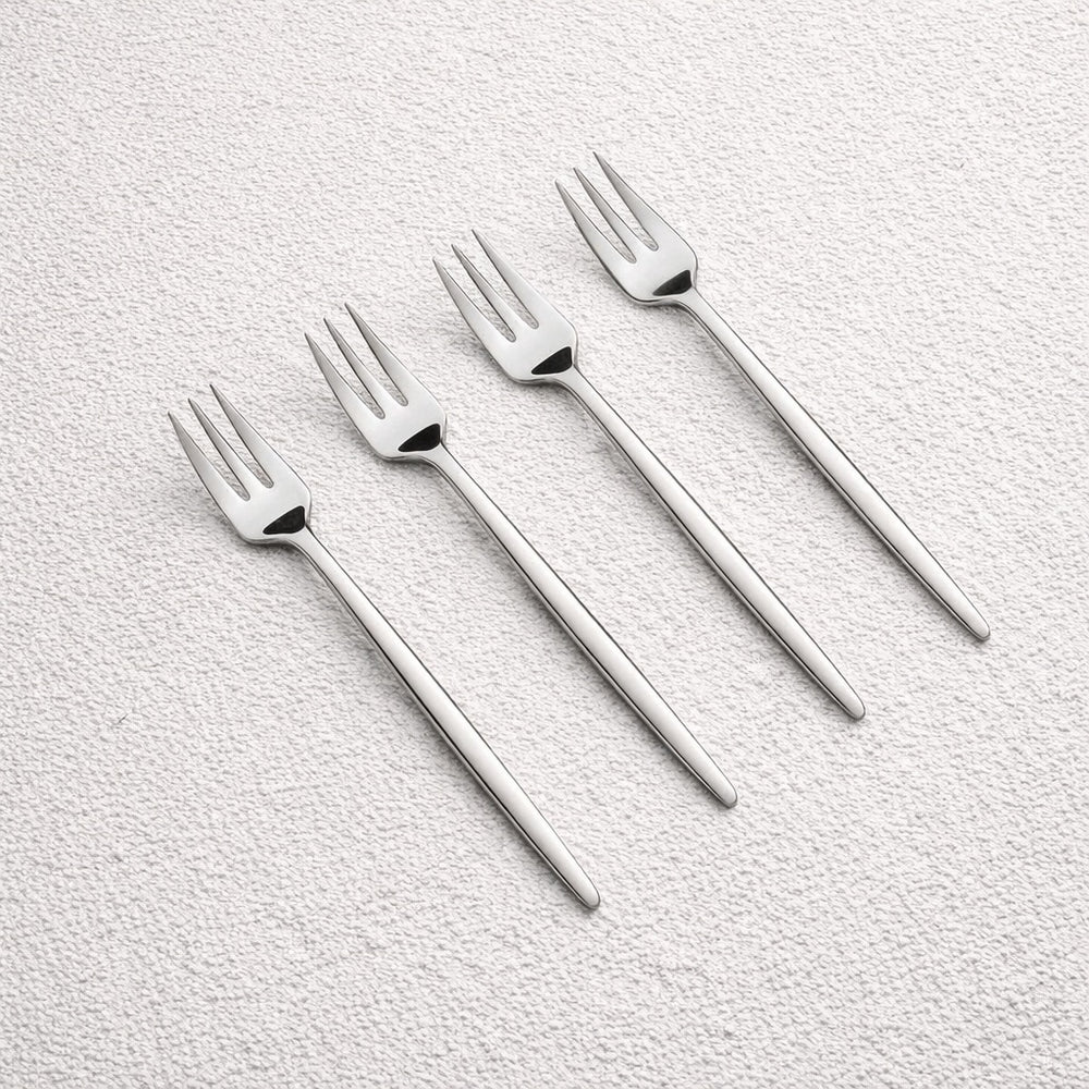 Vikko - Vera, Shiny Silver, 18/10 SS, Dessert Fork, 4 Pk