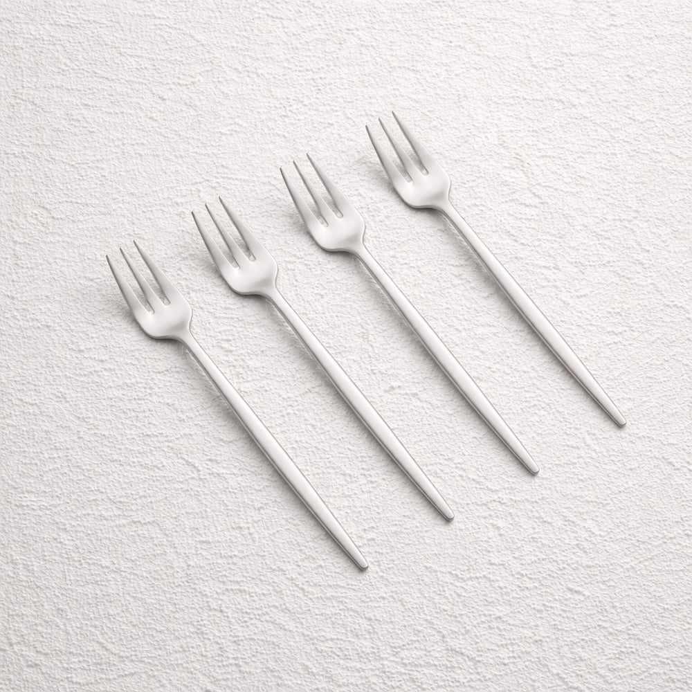 Vikko - Vera, Brushed Silver, 18/10 SS, Dessert Fork, 4 Pk