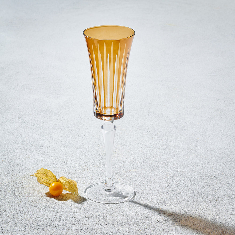 Vikko - Timeless, Champagne Glass, Amber, 6 oz