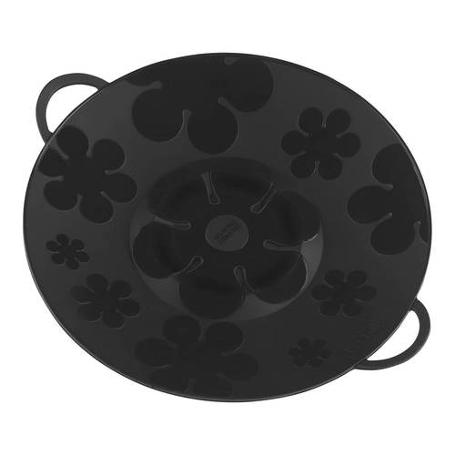 Kuhn Rikon - Kochblume Silicone Spill Stopper, Black, 11"