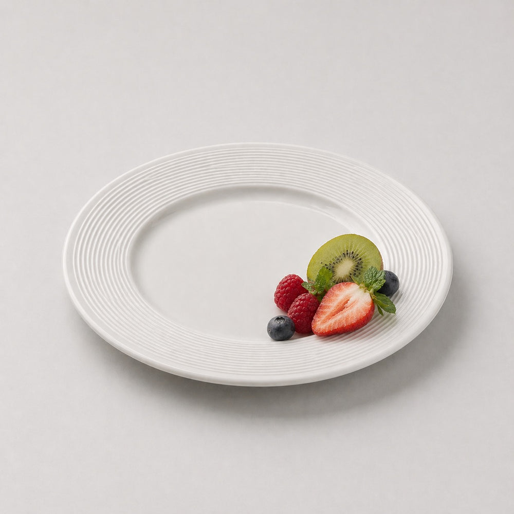 Vikko - Embossed, Fine Porcelain, Dinner Plate, 10.5"