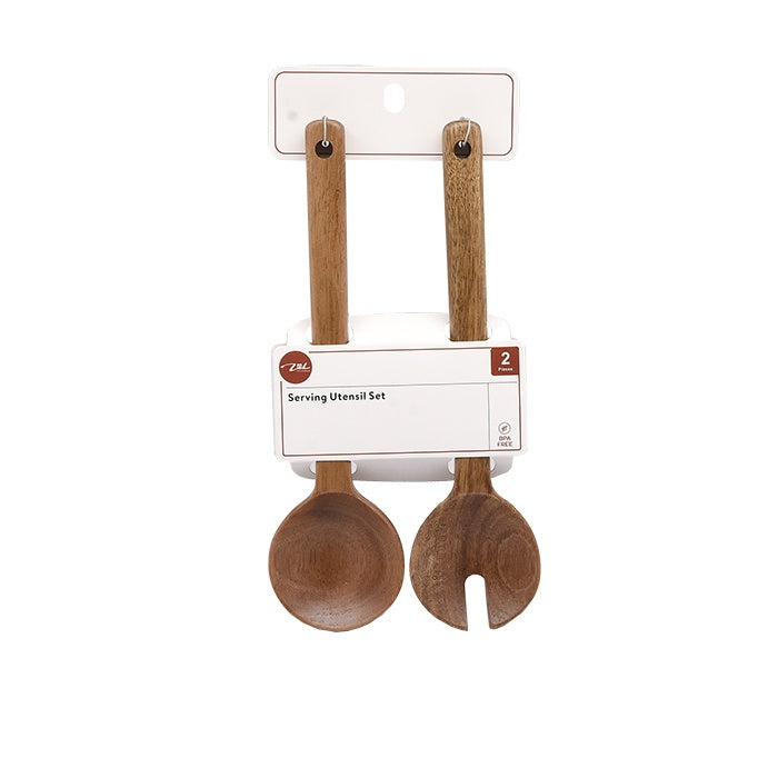 Vikko - Acacia, Spoon and Fork, 11" x 3", 2 Pc Set