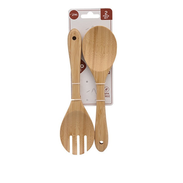 Vikko - Bamboo, Spoon, 10" x 3", 2 Pc Set