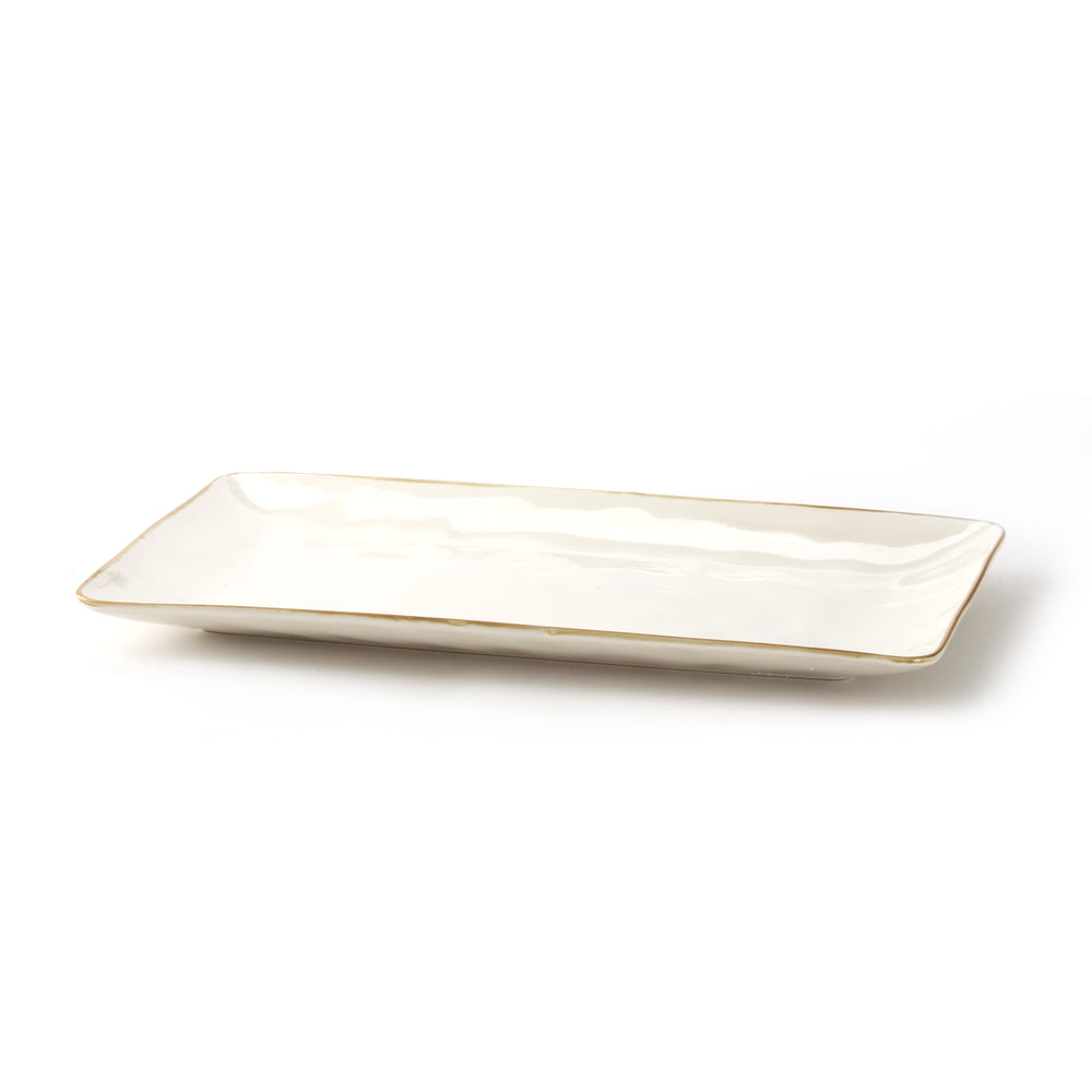 Vikko - Moss, Oval Serving Platter, Beige, 15.5" x 8.5"