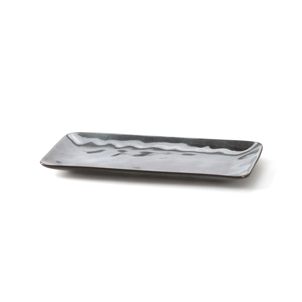 Vikko - Moss, Oval Serving Platter, Black, 14" x 7.5"