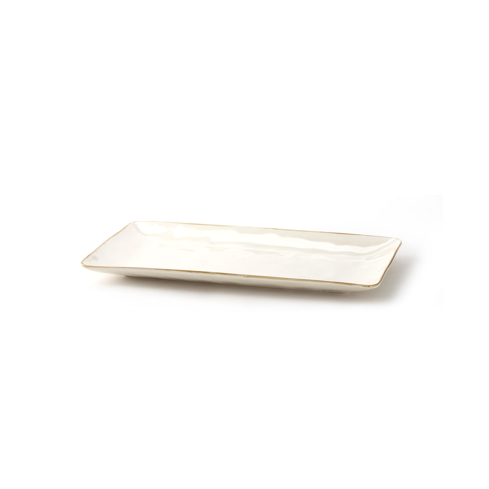 Vikko - Moss, Oval Platter, Beige, 13" x 6.5"