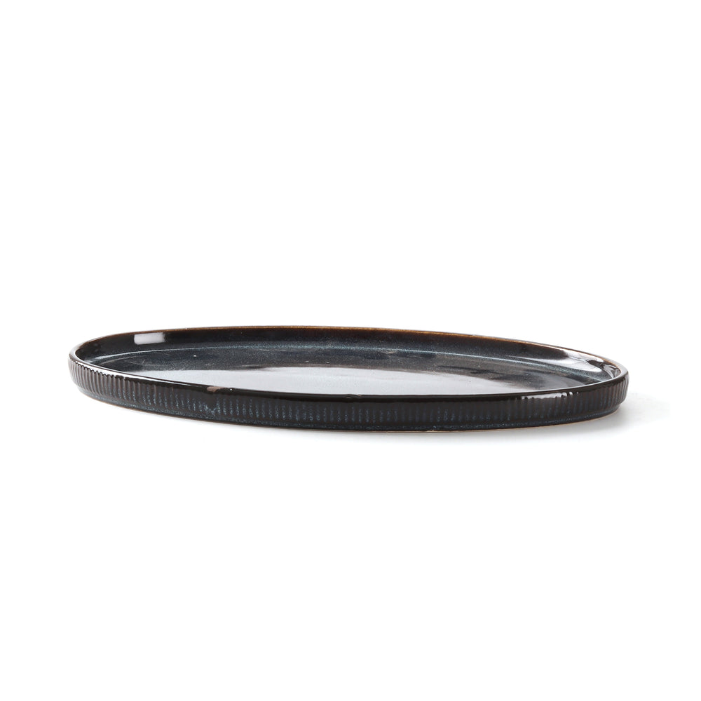 Vikko - Orchard, Oval Platter, Dark Blue, 13" x 7.5"