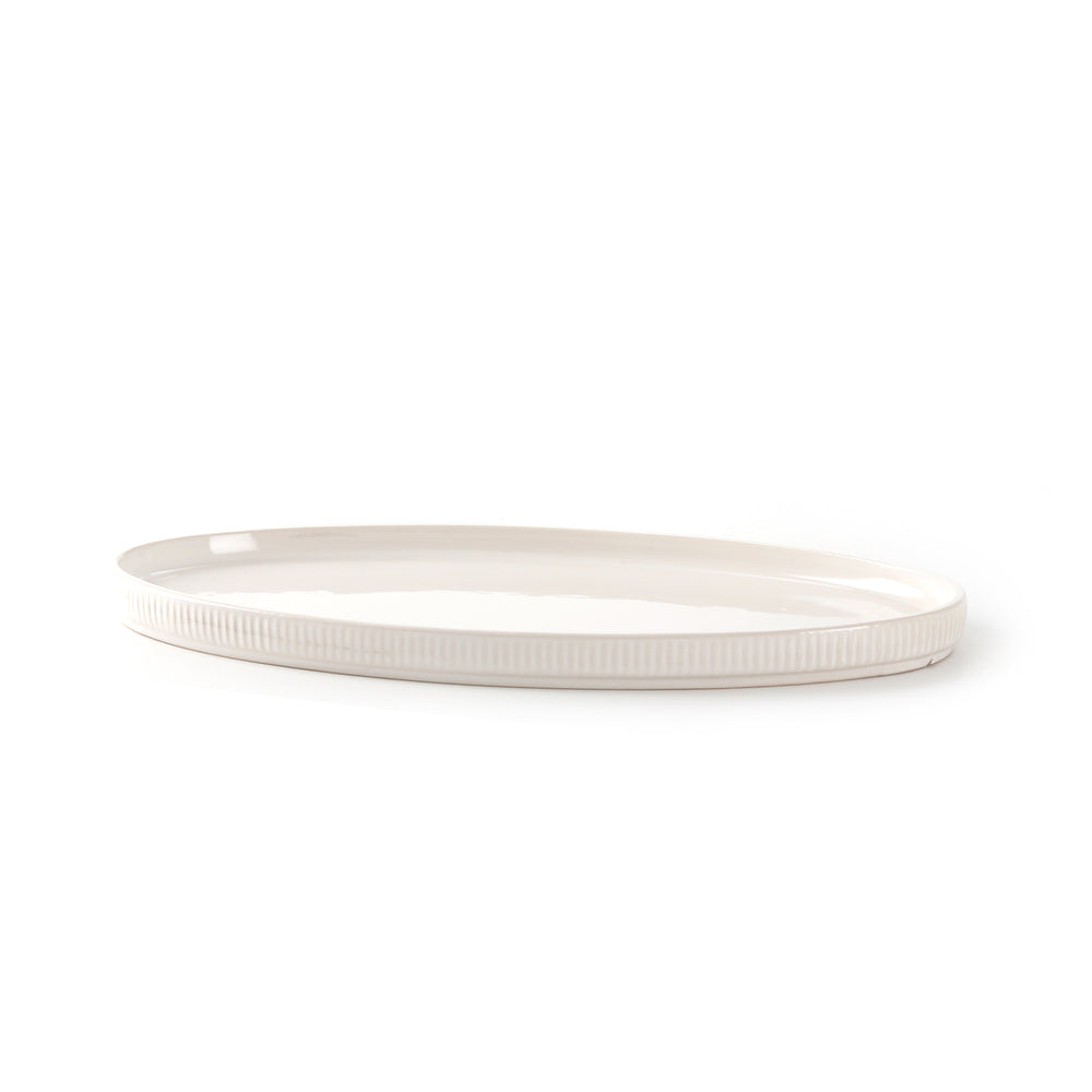 Vikko - Orchard, Oval Platter, White, 13" x 7.5"