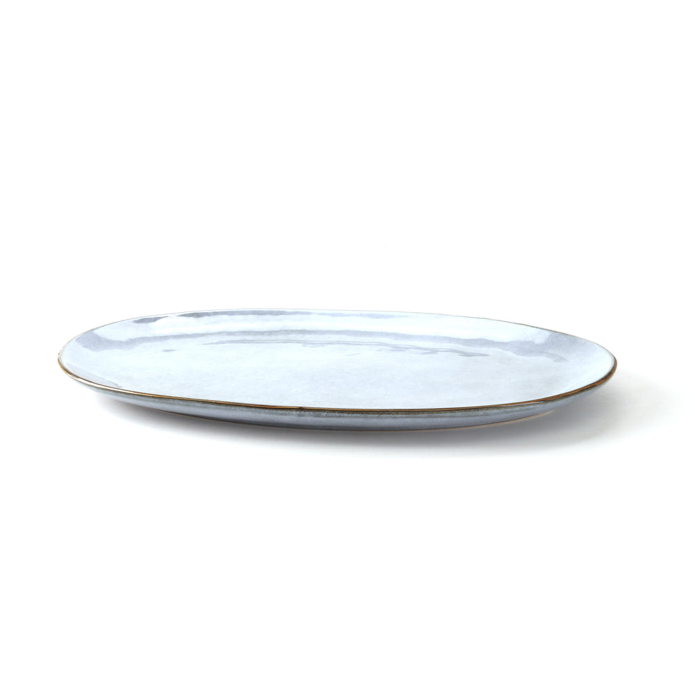 Vikko - Glen, Oval Serving Platter, Blue, 15.5" x 9.5"