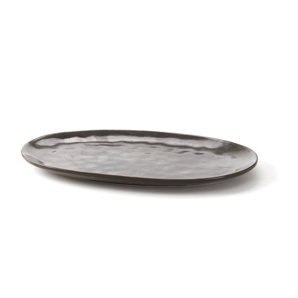 Vikko - Glen, Oval Serving Platter, Grey, 15.5" x 9.5"