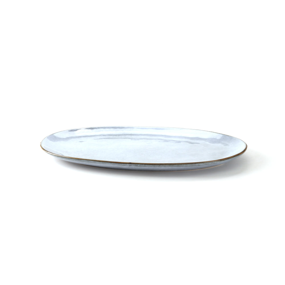 Vikko - Glen, Oval Serving Platter, Blue, 14.5" x 9"