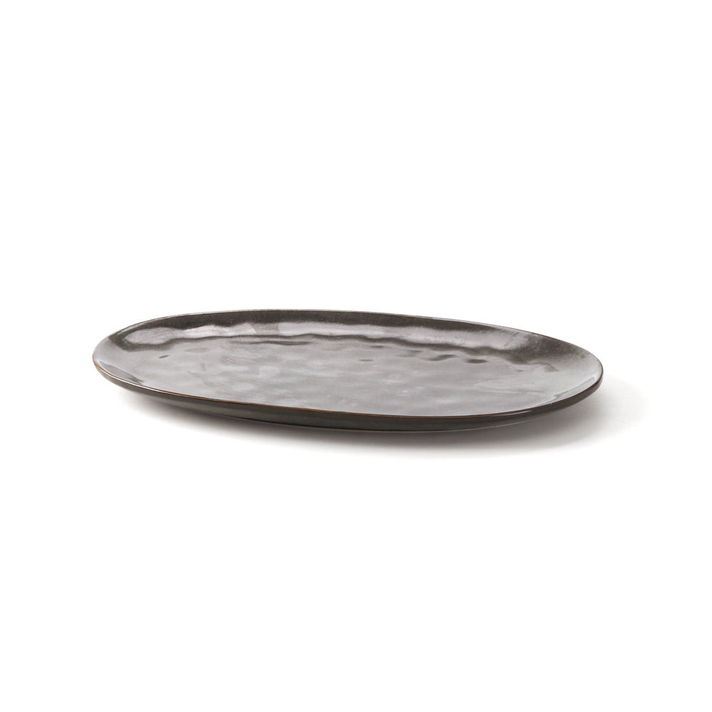 Vikko - Glen, Oval Serving Platter, Grey, 14.5" x 9"
