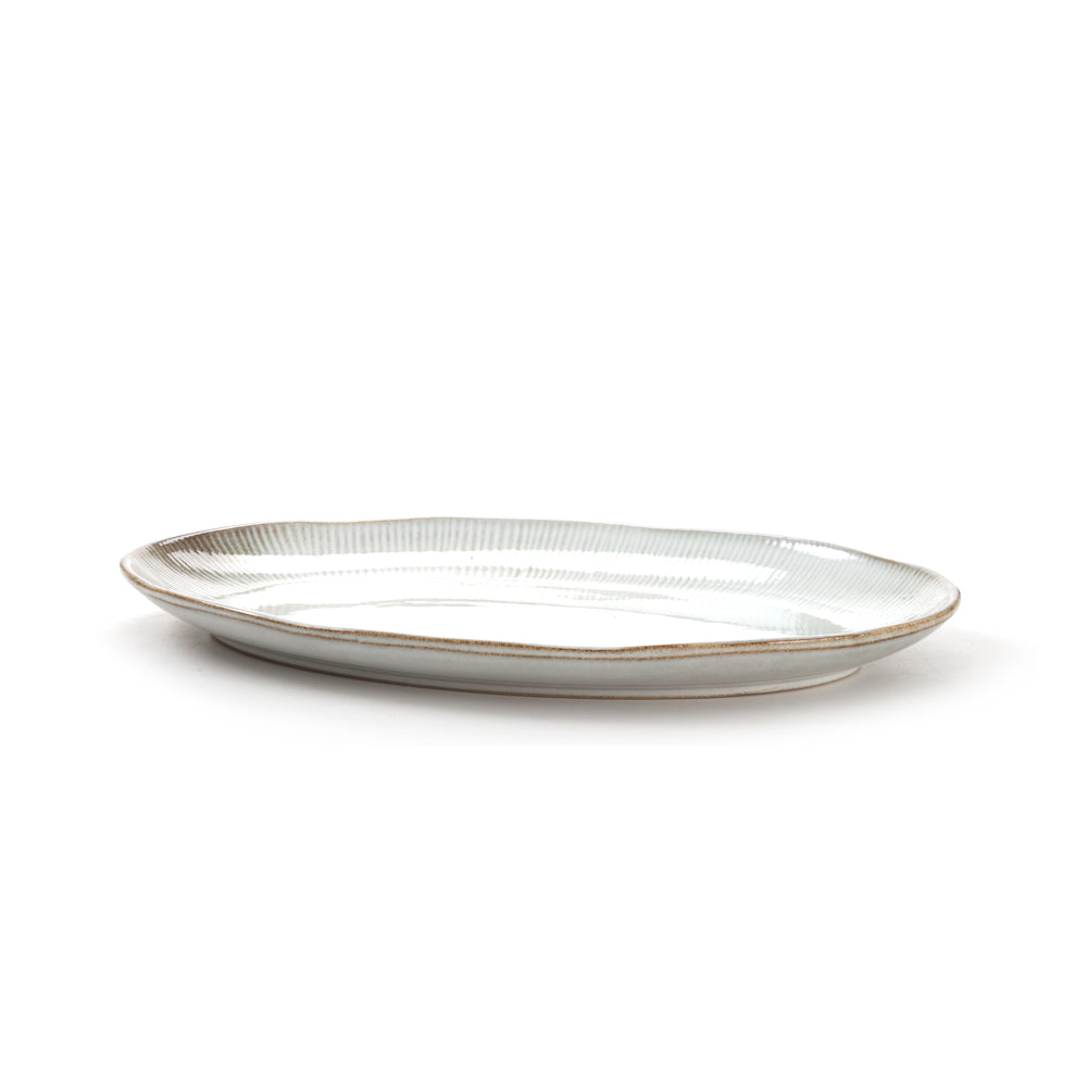 Vikko - Solace, Oval Serving Platter, White, 16" x 10.5"