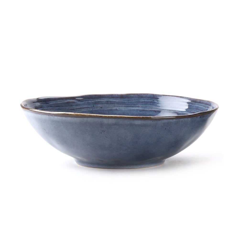 Vikko - Quill, Serving Bowl, Blue, 12" x 3.5"