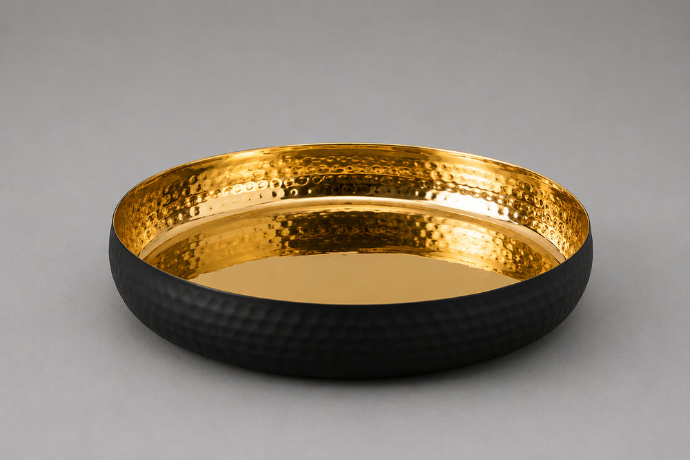 Vikko - Glam, Tray, Black and Gold, 15.75"