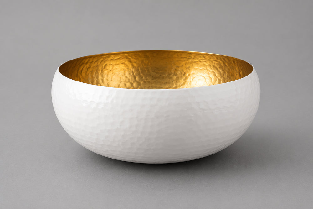 Vikko - Flash, Salad Bowl, White and Gold, 9.5"