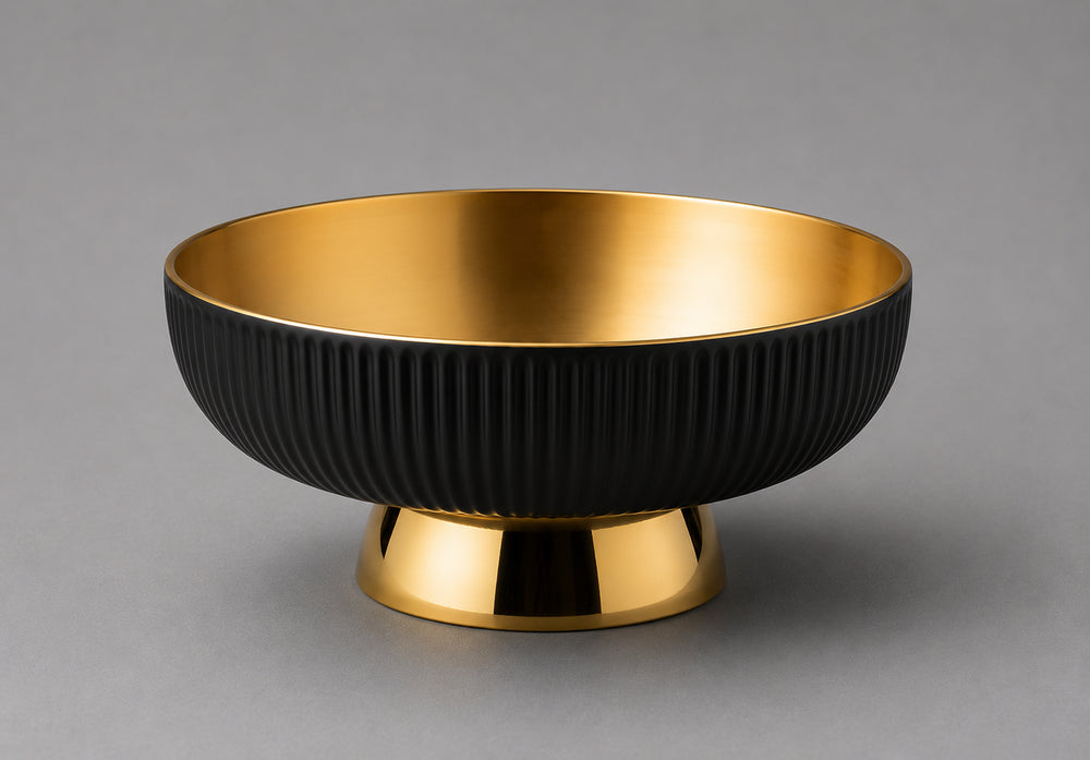 Vikko - Dusk, Cake Stand, Black and Gold, 10.25"