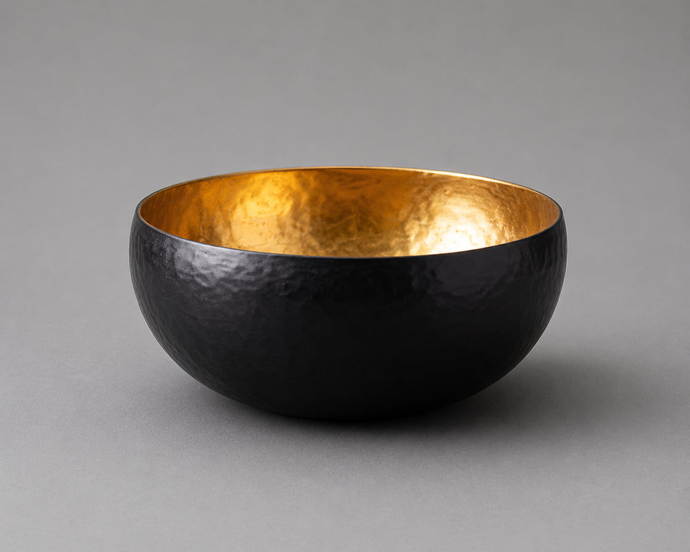 Vikko - Nova, Salad Bowl, Black and Gold, 4.75"