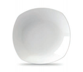 Vitrex - Crown, Deep Square Plate, White, 8"