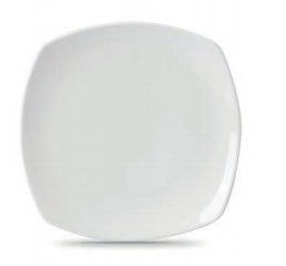 Vitrex - Crown, Square Plate, White, 12"