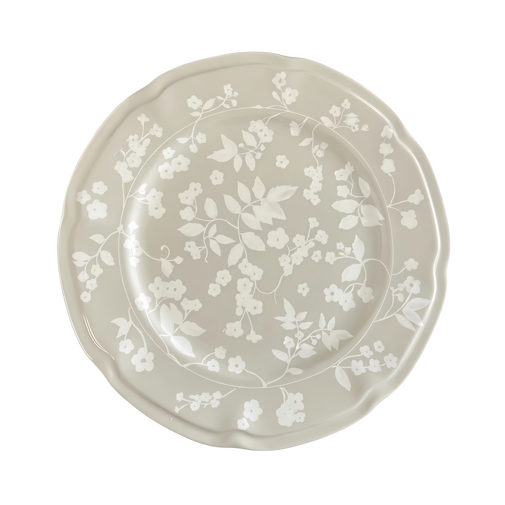 Vikko - Regal, Dinner Plate, Floral Taupe, 10.5"