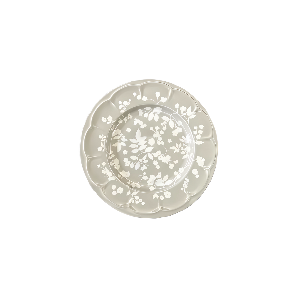 Vikko - Regal, Bread and Butter Plate, Floral Taupe, 6"