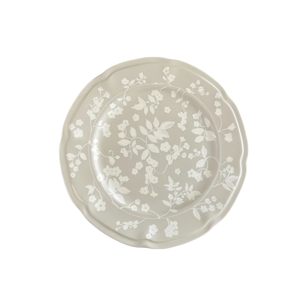 Vikko - Regal, Salad Plate, Floral Taupe, 8"