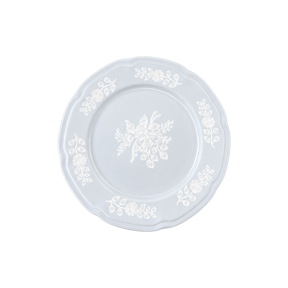 Vikko - Noble, Dessert Plate, Floral Blue, 8"