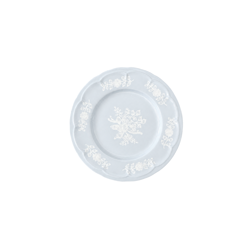 Vikko - Noble, Bread and Butter Plate, Floral Blue, 6"