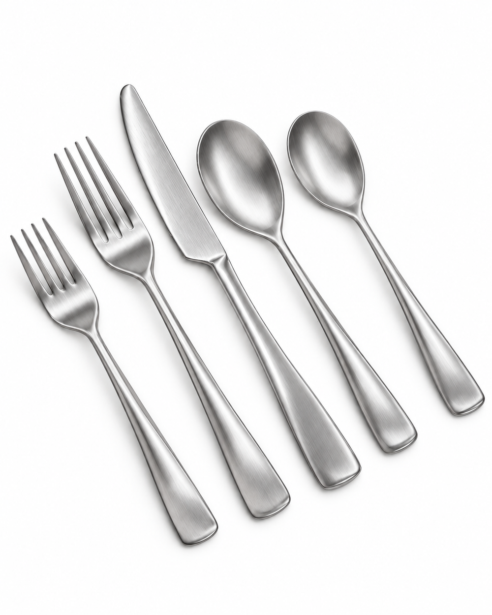 Prestige - Satin Curve, Brushed Silver, SS, 20 Pc Flatware Set - Gift Box