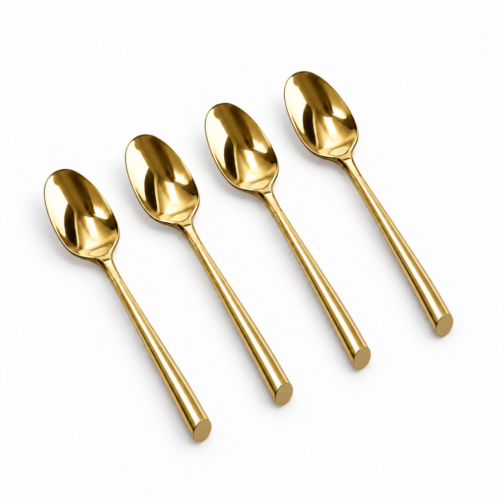 Prestige - Slice, Shiny Gold, 18/10 SS, Demi Spoon, 4 Pc Set