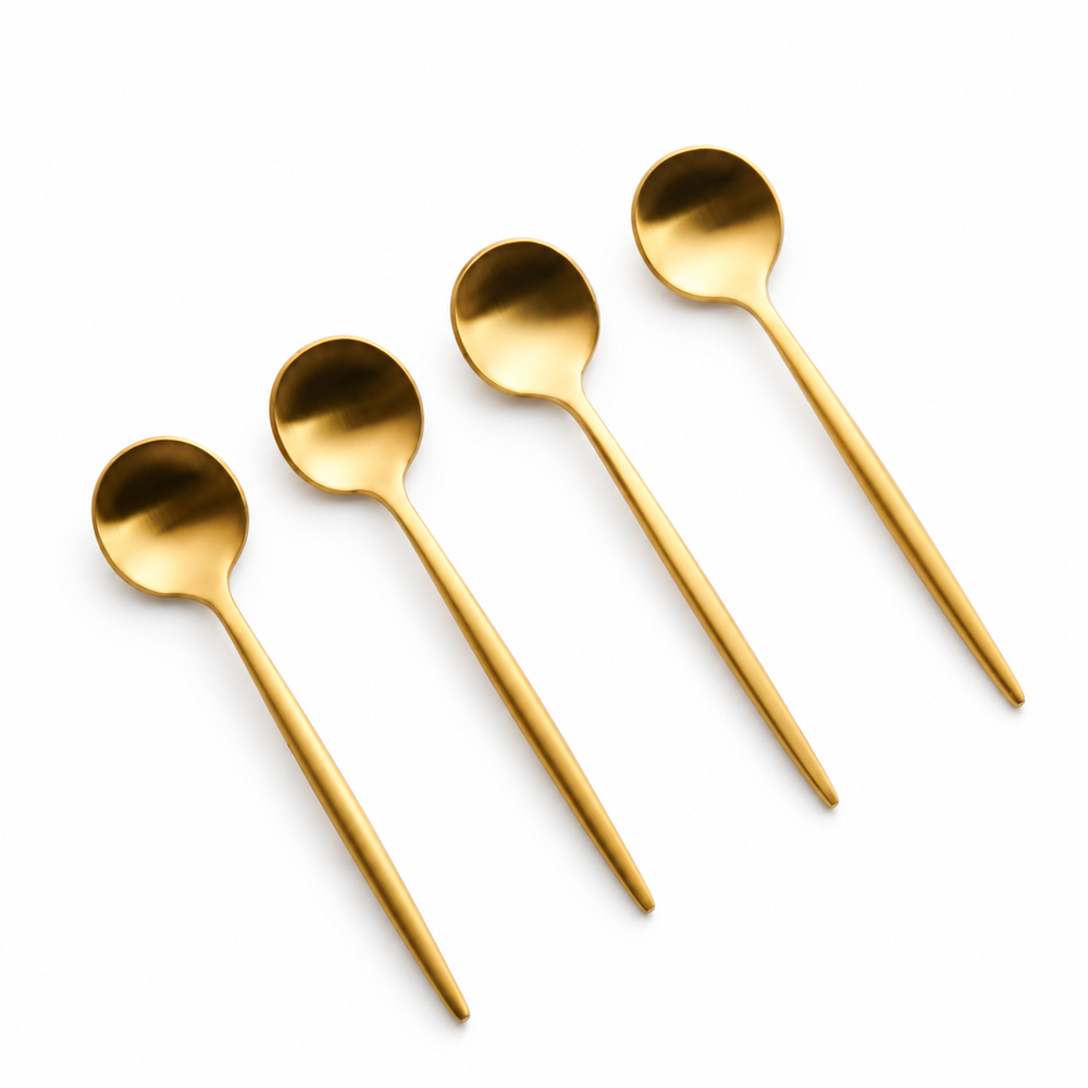 Prestige - Tai Chi, Brushed Gold, 18/10 SS, Demi Spoon, 4 Pc Set