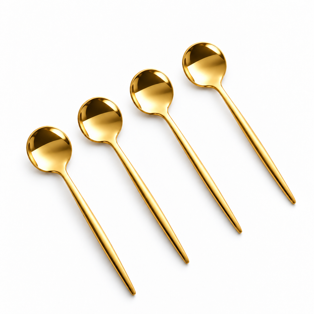 Prestige - Tai Chi, Shiny Gold, 18/10 SS, Demi Spoon, 4 Pc Set