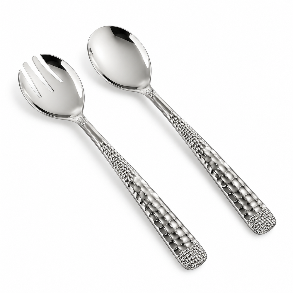 Prestige - Everglades, Shiny Silver, Salad Server, 2 Pc Set - Gift Box