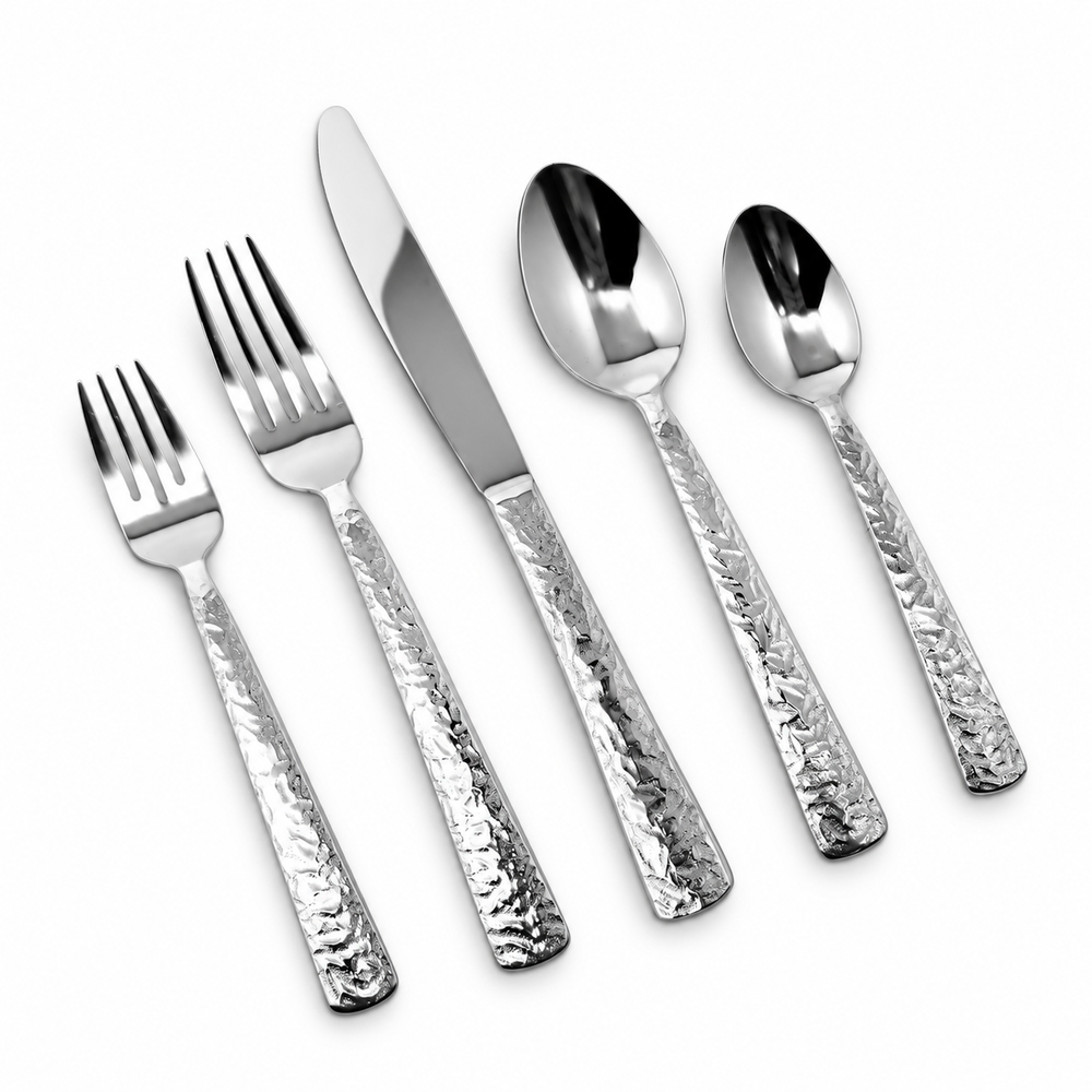 Prestige - Quarry Slate, Shiny Silver, SS, 20 Pc Flatware Set - Gift Box