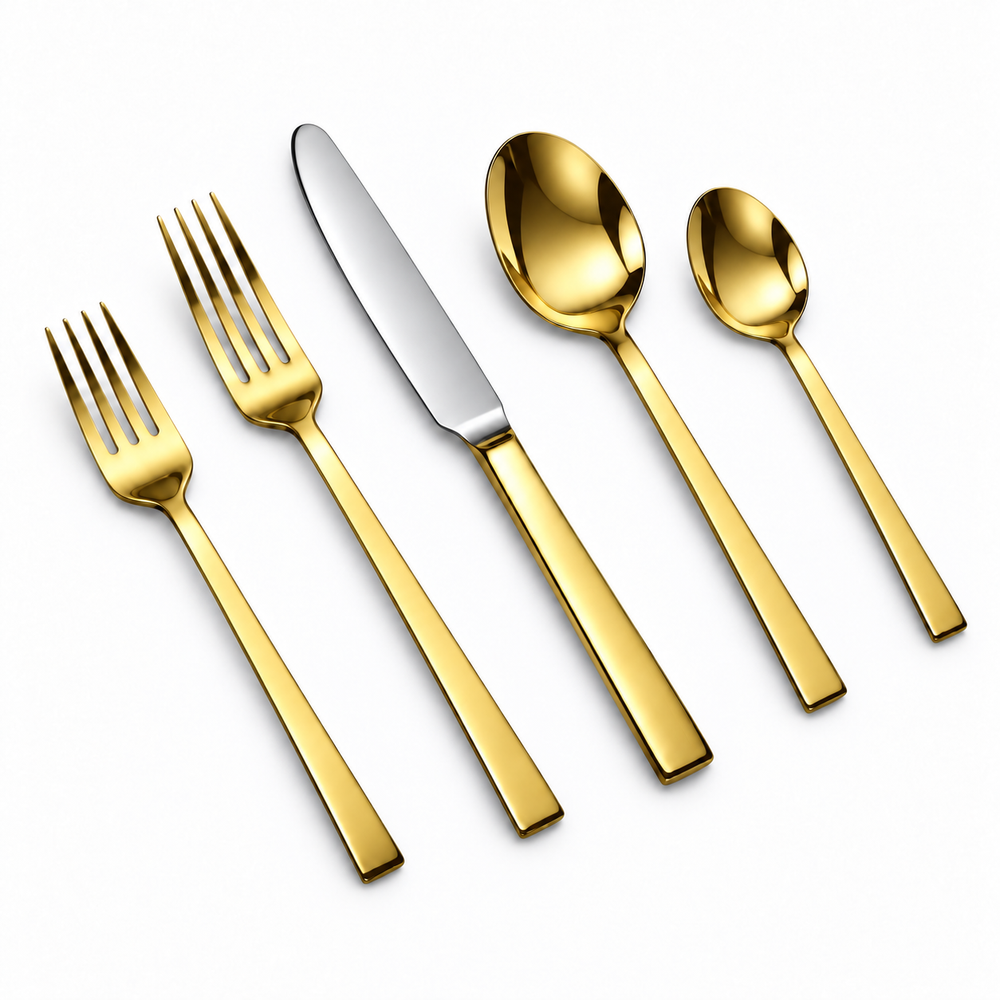 Prestige - Surfside, Gold, SS, 20 Pc Flatware Set - Gift Box