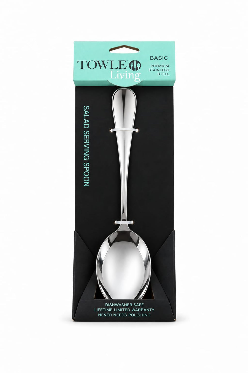 Prestige - Towle, Living Basic, Silver, SS, Salad Serving Spoon