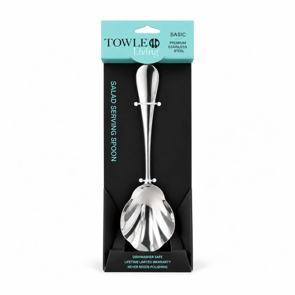 Prestige - Towle, Living Basic, Silver, SS, Salad Serving Spoon