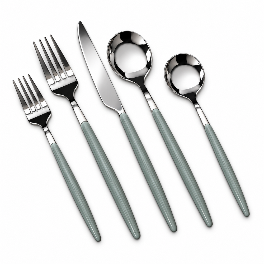 Prestige - Osaka Driftwood, Shiny Silver, 20 Pc Flatware Set - Gift Box