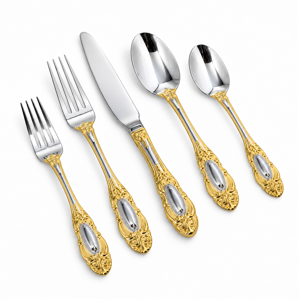 Prestige - Duchess, Gold Accent, SS, 20 Pc Flatware Set
