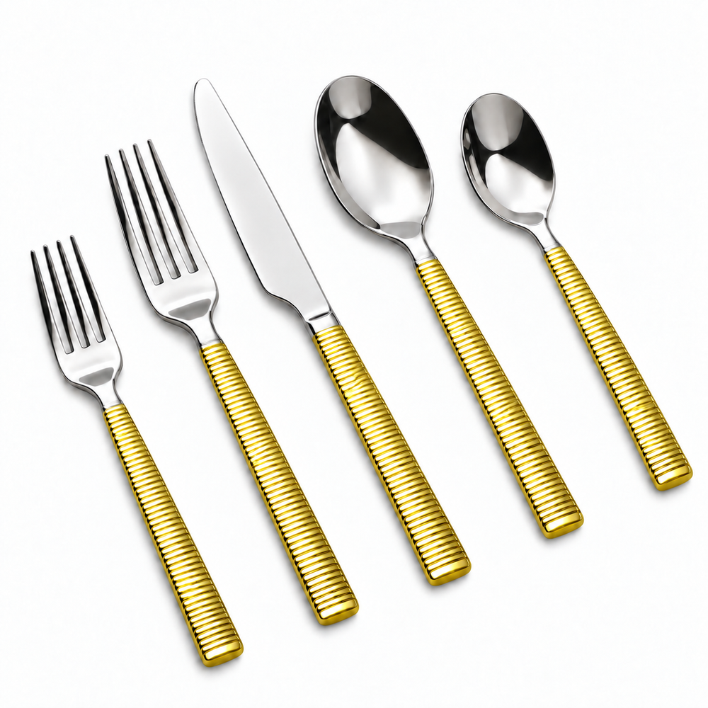 Prestige - Galaxy, Silver with Gold Handle, SS, Flatware