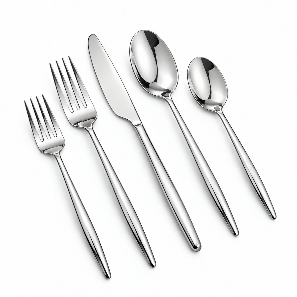 Prestige - Hari, Shiny Silver, 20 Pc Flatware Set - Gift Box