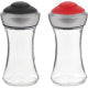 Trudeau - Pop, Glass Salt and Pepper Set, Black and Red Top