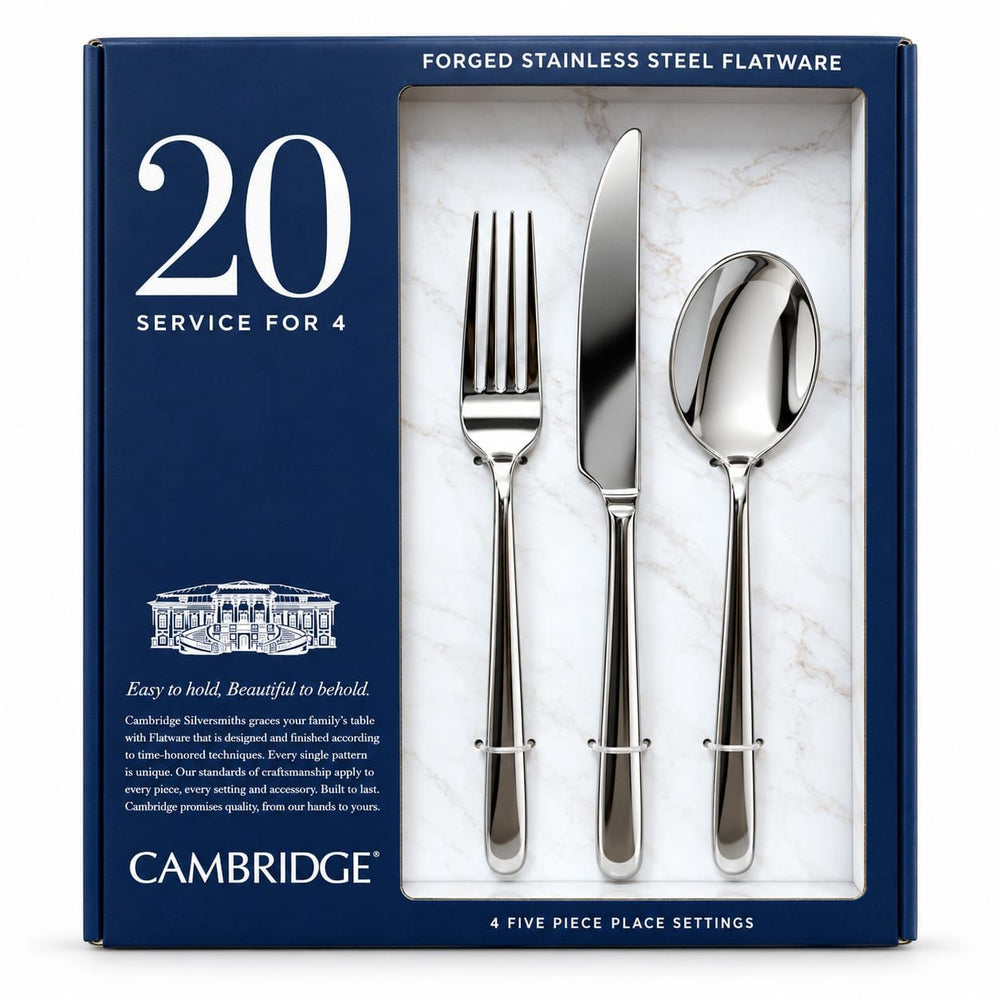 Prestige - Cambridge Sudie, Mirror, SS, 20 Pc Flatware Set