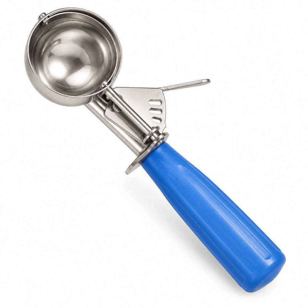 Prestige - Winco, Blue Handle, SS, Size 16 Disher, 2.75 oz
